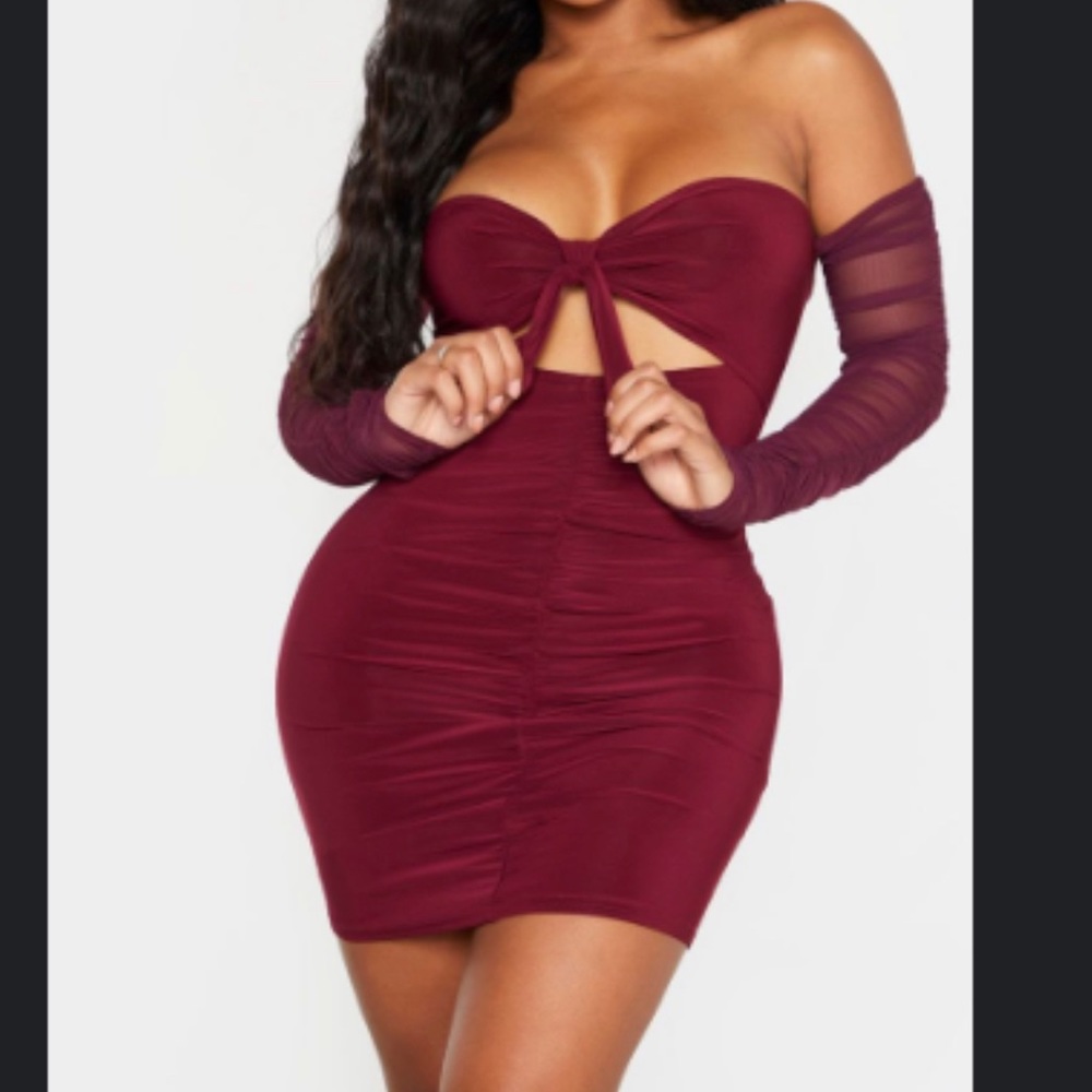 PRETTLYLITTLETHING ruched dress